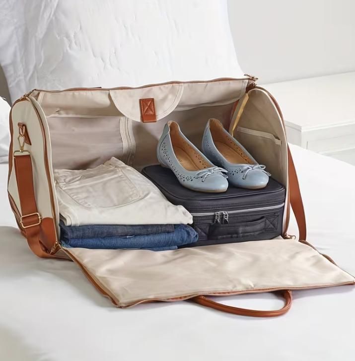 Convertible Garment Bag for Travel - 2 in 1 Hanging Suitcase & Large Duffle for Women